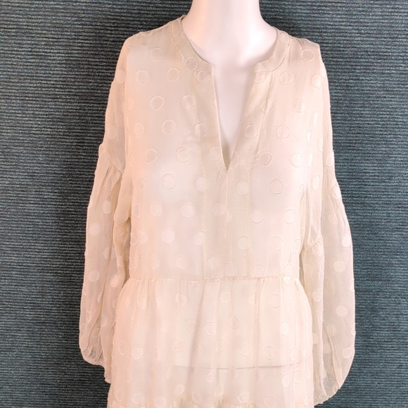 Moon River Sheer Polkadot Tiered Dress - Picture 8 of 13